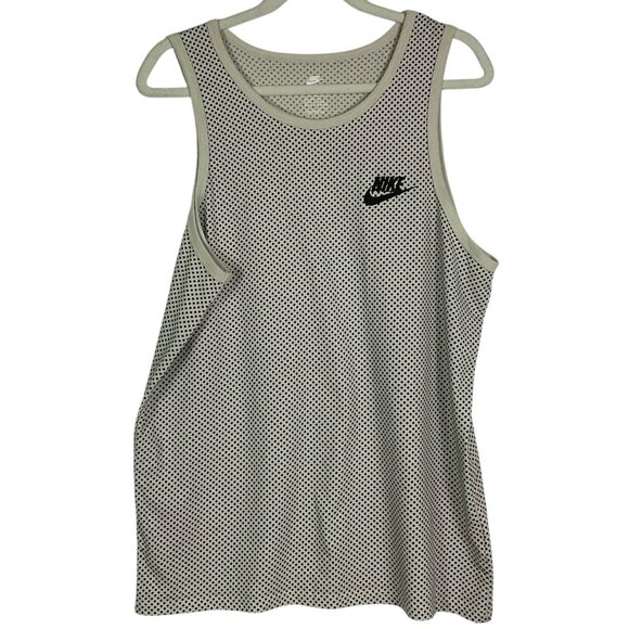 Nike Polka Dot Printed Tank Top, RARE, Large, Cream with black polka dots - Picture 1 of 9